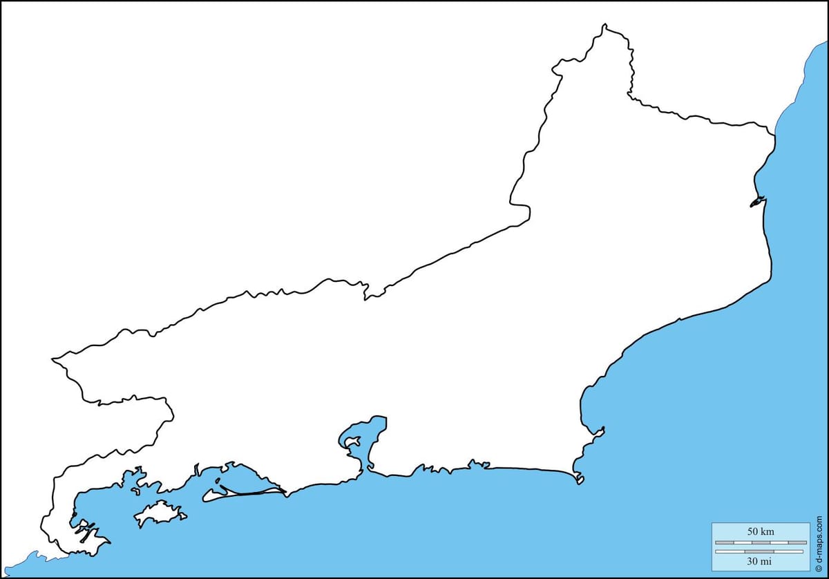 Rio de Janeiro ääriviivat kartta