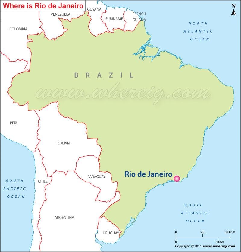 näytä Rio de Janeiro kartalla