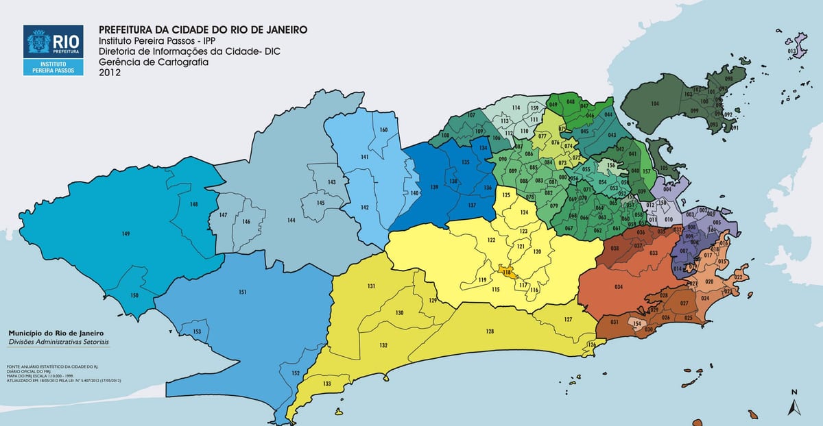Rio de Janeiron kaupunginosan kartta