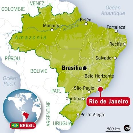 missä on Rio de Janeiro, brasilia maailmankartalle
