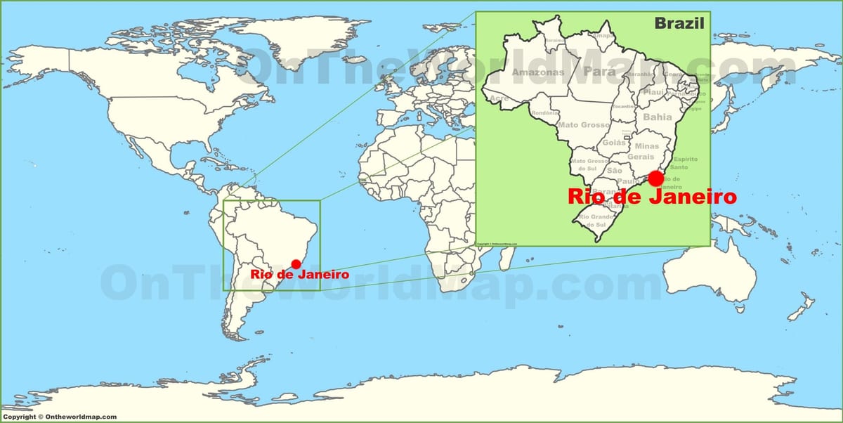 missä on Rio de Janeiro sijaitsee maailman kartalla