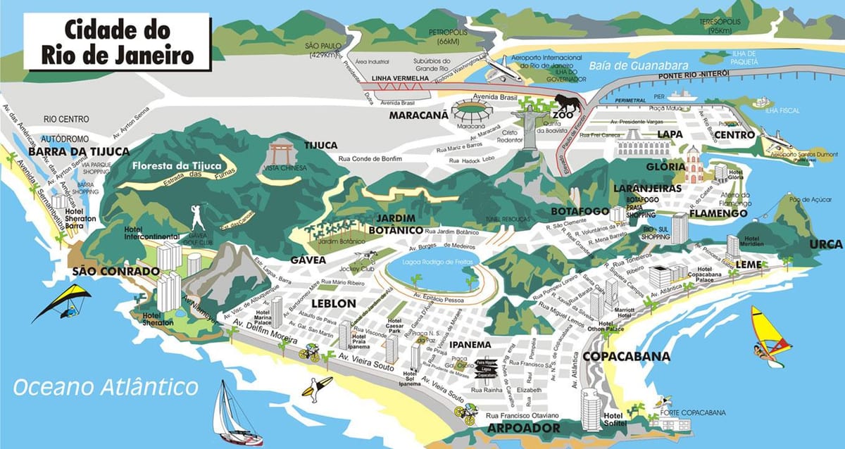Rio vetovoima kartta
