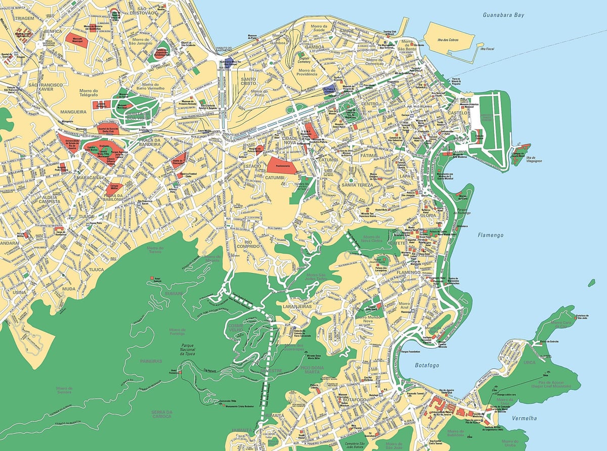 Rio de Janeiro kaupungin kartta