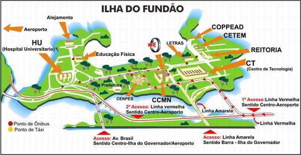 Rio de Janeiro koulun kartta