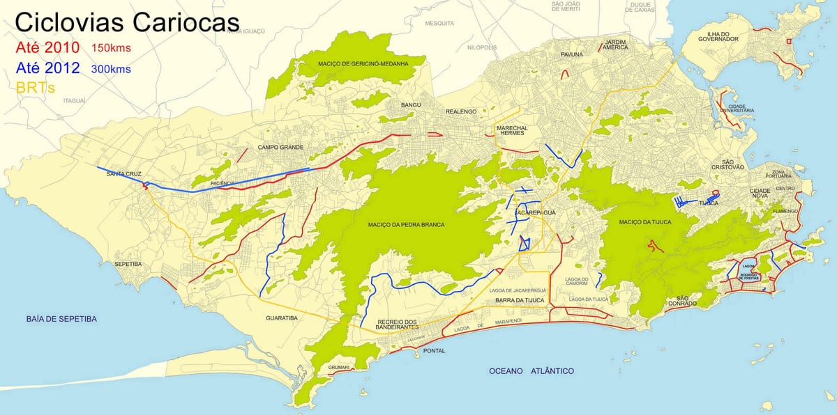 Rio de Janeiro pyörä kartta