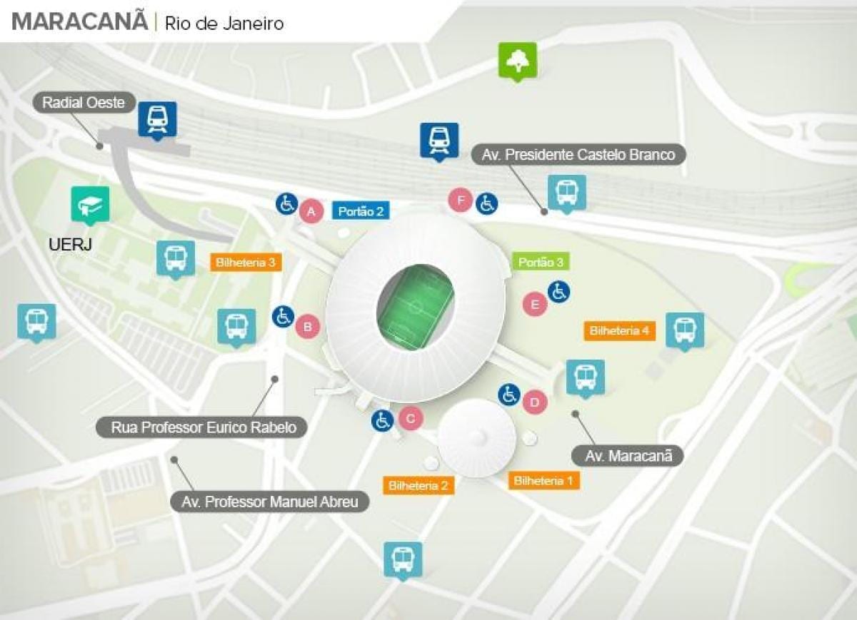 Rio de Janeiro stadium kartta